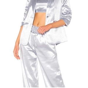 Cinq à Sept Kylie hammered-satin wide-leg pants